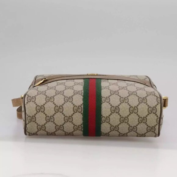 GUCCI Web Sherry Line GG Supreme Shoulder Bag - Picture 10 of 16